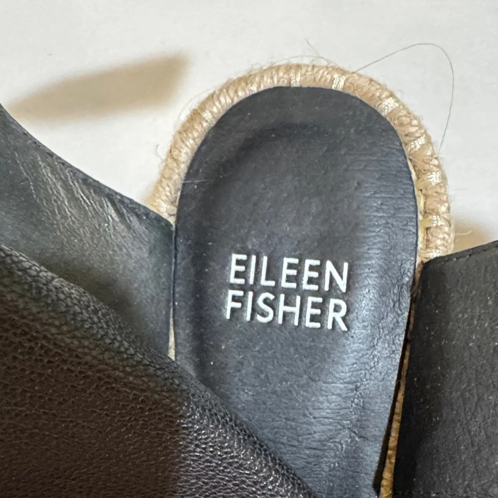 Eileen Fisher NEW Willow Black Wedge Sandals Size 8